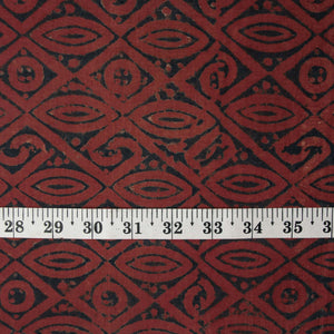 Precut 0.75 meters -Ajrakh Hand Block Natural Dyed Cotton Fabric
