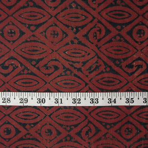 Ajrakh Hand Block Natural Dyed Cotton Fabric