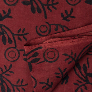 Precut 0.50 meters -Ajrakh Hand Block Natural Dyed Cotton Fabric