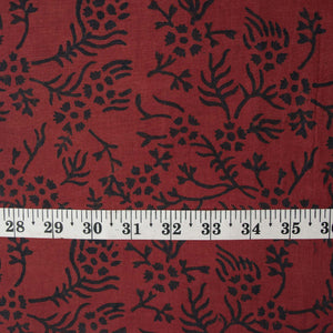 Precut 0.75 meters -Ajrakh Hand Block Natural Dyed Cotton Fabric