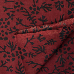 Precut 0.75 meters -Ajrakh Hand Block Natural Dyed Cotton Fabric