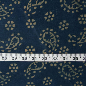 Precut 0.25 meters -Ajrakh Hand Block Natural Dyed Cotton Fabric