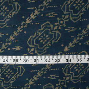 Precut 1 meter -Ajrakh Hand Block Natural Dyed Cotton Fabric