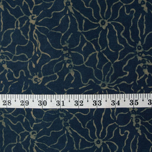 Precut 0.75 meters -Ajrakh Hand Block Natural Dyed Cotton Fabric