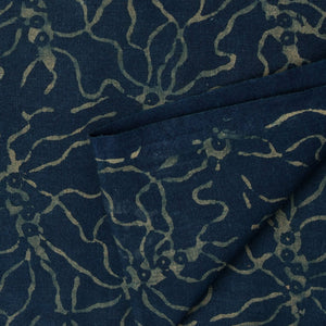 Precut 0.75 meters -Ajrakh Hand Block Natural Dyed Cotton Fabric