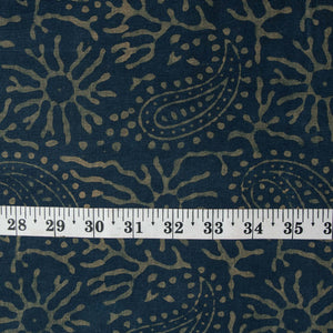 Precut 0.50 meters -Ajrakh Hand Block Natural Dyed Cotton Fabric