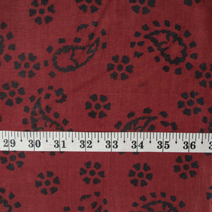 Precut 0.75 meters -Ajrakh Hand Block Natural Dyed Cotton Fabric