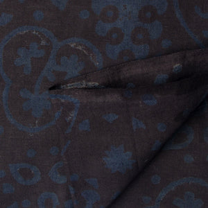 Precut 1 meter -Ajrakh Hand Block Natural Dyed Cotton Fabric