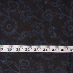 Precut 1 meter -Ajrakh Hand Block Natural Dyed Cotton Fabric