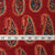 Precut 0.75 meters -Red & Blue Ajrakh Hand Block Printed Cotton Fabric