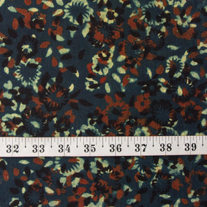 Precut 0.25 meters -Red & Blue Ajrakh Hand Block Printed Cotton Fabric