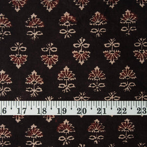 Precut 0.75 meters -Ajrakh Hand Block Printed Cotton Fabric