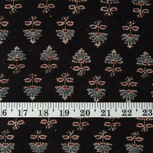 Precut 1 meter -Ajrakh Hand Block Printed Cotton Fabric