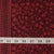Precut 0.75 meters -Red & Maroon Bagh Hand Block Printed Cotton Fabric