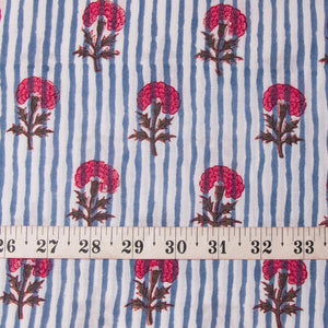 Precut 0.75 meters -Bagru Dabu Handblock Printed Cotton Fabric