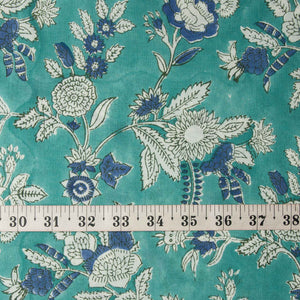 Precut 0.75 meters -Bagru Dabu Hand Block Printed Cotton Fabric