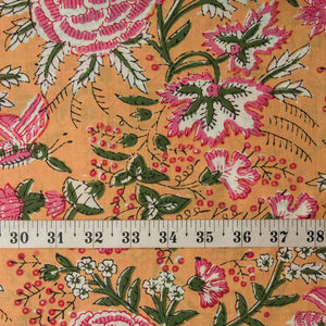 Precut 0.75 meters -Bagru Dabu Hand Block Printed Cotton Fabric