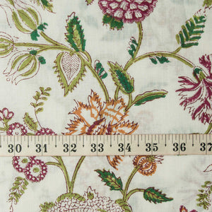 Precut 0.75meter - Bagru Dabu Hand Block Printed Cotton Fabric