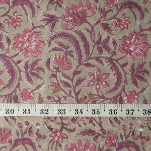 Precut 0.75 meters -Bagru Dabu Hand Block Printed Cotton Fabric