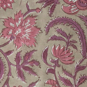 Precut 0.75 meters -Bagru Dabu Hand Block Printed Cotton Fabric