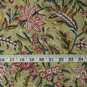 Sanganeri Hand Block Printed Cotton Fabric