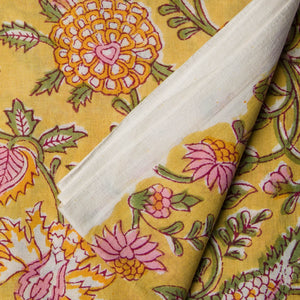 Precut 1meter - Sanganeri Hand Block Printed Cotton Fabric