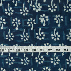 Precut 0.5meter - Bagru Dabu Hand Block Printed Cotton Fabric