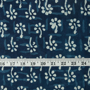 Precut 1meter - Bagru Dabu Hand Block Printed Cotton Fabric