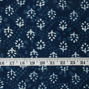 Precut 1 meter -Bagru Dabu Hand Block Printed Cotton Fabric