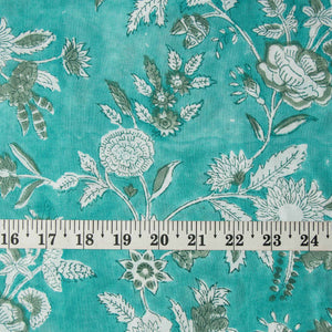 Precut 0.75meter - Sanganeri Hand Block Printed Cotton Fabric