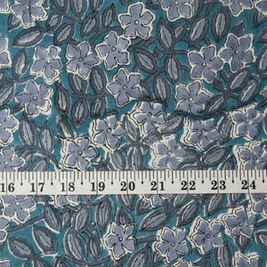 Precut 0.75 meters -Sanganeri Hand Block Printed Cotton Fabric