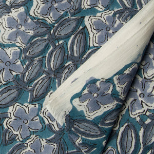 Precut 0.75 meters -Sanganeri Hand Block Printed Cotton Fabric