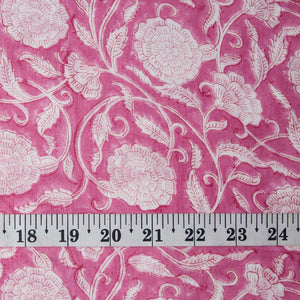 Precut 0.25 meters -Handblock Printed Fine Mul Cotton Fabric