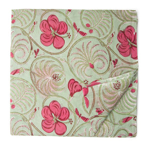 Precut 0.50 meters -Handblock Printed Fine Mul Cotton Fabric