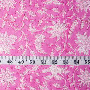 Precut 0.25 meters -Handblock Printed Fine Mul Cotton Fabric