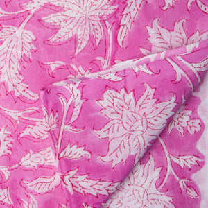 Precut 0.25 meters -Handblock Printed Fine Mul Cotton Fabric