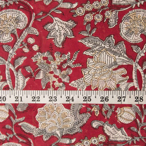 Precut 0.50 meters -Sanganeri Hand Block Printed Cotton Fabric