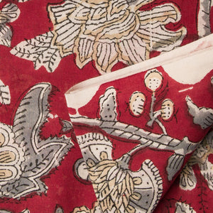 Precut 0.50 meters -Sanganeri Hand Block Printed Cotton Fabric