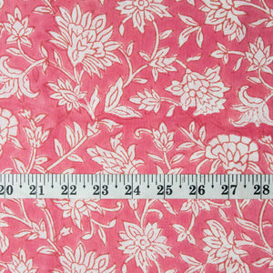 Precut 0.50 meters -Sanganeri Hand Block Printed Cotton Fabric