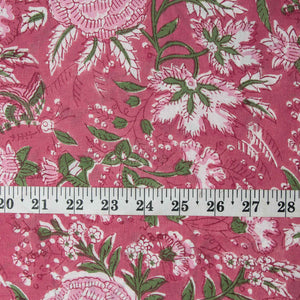 Precut 0.5meter - Sanganeri Hand Block Printed Cotton Fabric