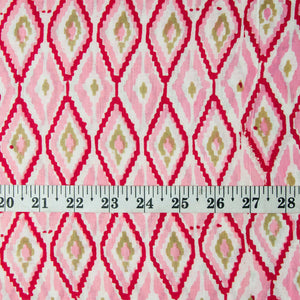 Precut 0.75 meters -Sanganeri Hand Block Printed Cotton Fabric