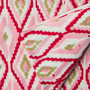 Precut 0.75 meters -Sanganeri Hand Block Printed Cotton Fabric