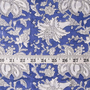 Precut 0.5 meters -Sanganeri Hand Block Printed Cotton Fabric