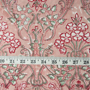 Precut 0.75 meters -Sanganeri Hand Block Printed Cotton Fabric