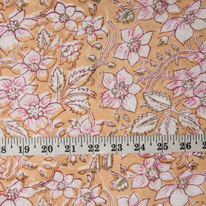 Precut 0.50 meters -Sanganeri Hand Block Printed Cotton Fabric