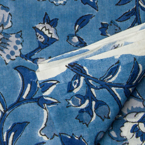 Precut 0.75 meters -Sanganeri Hand Block Printed Cotton Fabric