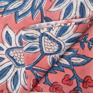 Precut 1 meter -Sanganeri Hand Block Printed Cotton Fabric