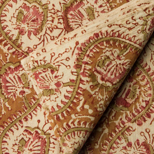 Precut 0.75 meters -Bagru Dabu Handblock Printed Cotton Fabric