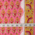 Precut 0.75 meters -Pink & Yellow Bagru Dabu Hand Block Printed Cotton Fabric