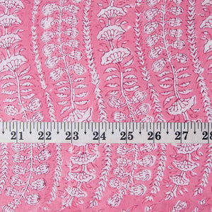 Precut 0.75 meters -Sanganeri Hand Block Printed Cotton Fabric